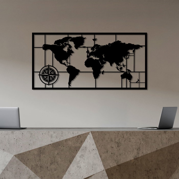 Wallity World Map 9-L Negro Wallity World Map 9-L Negro
